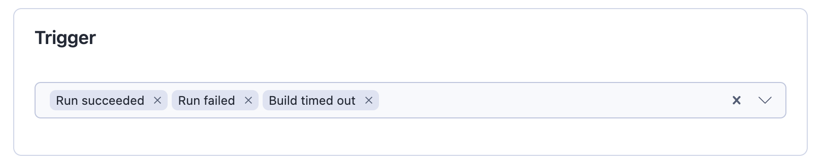 Integration trigger select